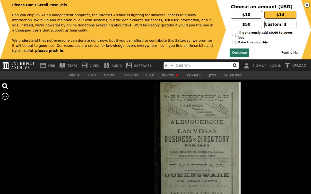 Bernalillo County city directory research in the 1883 Albuquerque business directory