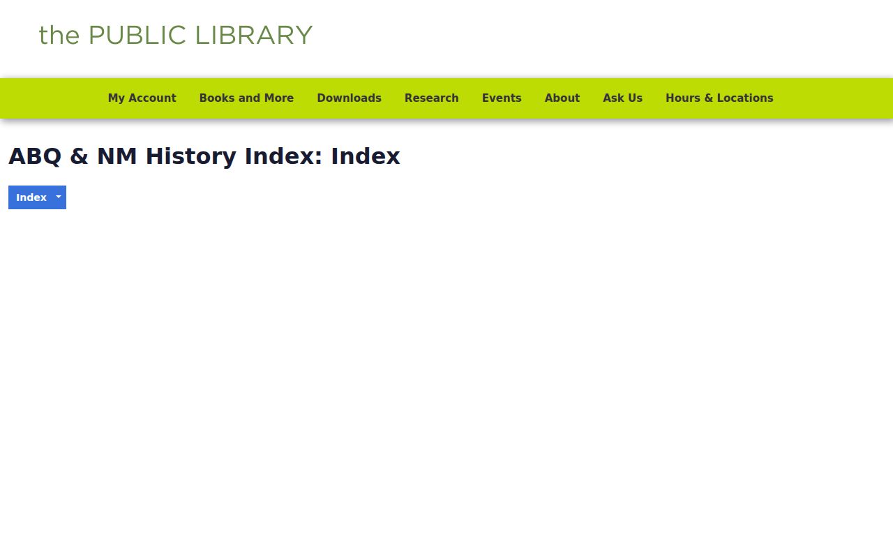 Bernalillo County city directory research through Albuquerque Progress Local History Index